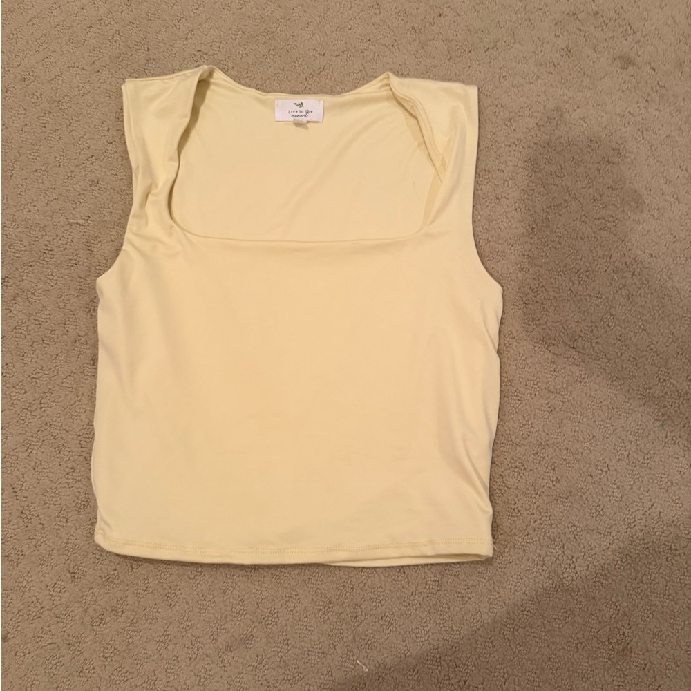 Cute light Yellow Tank Top